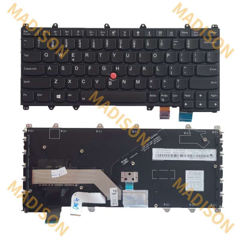 ใหม่สำหรับ Lenovo IBM Thinkpad YOGA 370,X380 YOGA LAPTOP US Keyboard พร้อม backlit