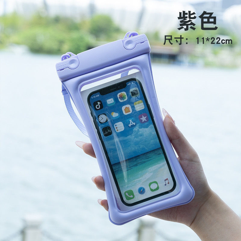 พีวีซีกันน้ํากระเป๋าโทรศัพท์มือถือถุงลมนิรภัยคู่สวนน้ําวันฝนตกขี่ที่สําคัญกระเป๋ากันน้ําหน้าจอสัมผัส