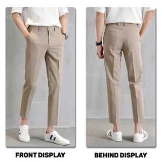 [50% OFF, จัดส่งที่รวดเร็ว] กางเกงผู้ชายสไตล์ธุรกิจสไตล์สบาย ๆ สูทกางเกง