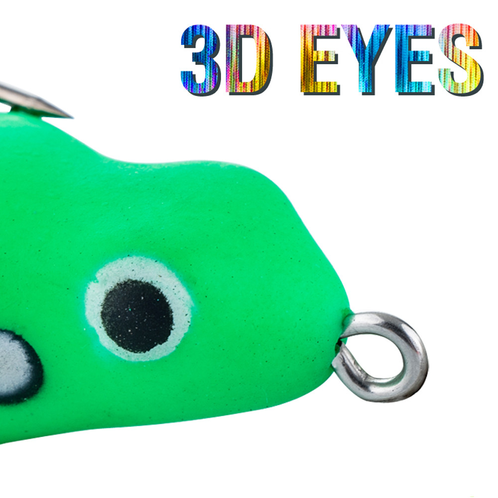 ล่อปลาแบบลอยน้ำ 3D สีสันสดใส 6 สี ขนาด 2.9 ซม. / 3 กรัม ออกแบบมาเพื่อความนุ่มและใช้งานได้นาน เหมาะสำหรับการตกปลาระดับต่างๆ - รูปที่ 2