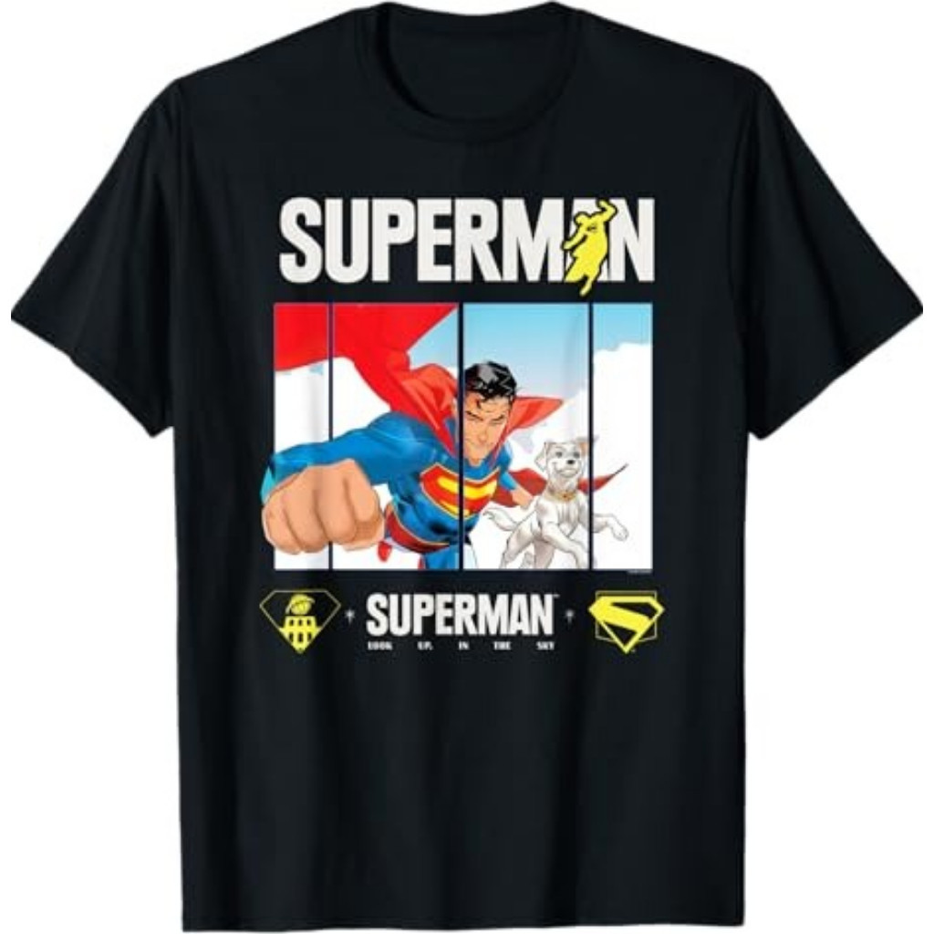 เสื้อยืด Superman & Krypto Panels (2025) พร้อมลาย.Look Up In The Sky