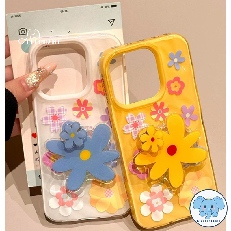 เคสไอโฟน 15 สำหรับ IPhone 13 15 16 11 14 12 Pro Max 15 16 7 Plus X XS MAX XR เคสลายดอกไม้สีสันสดใสลายการ์ตูน