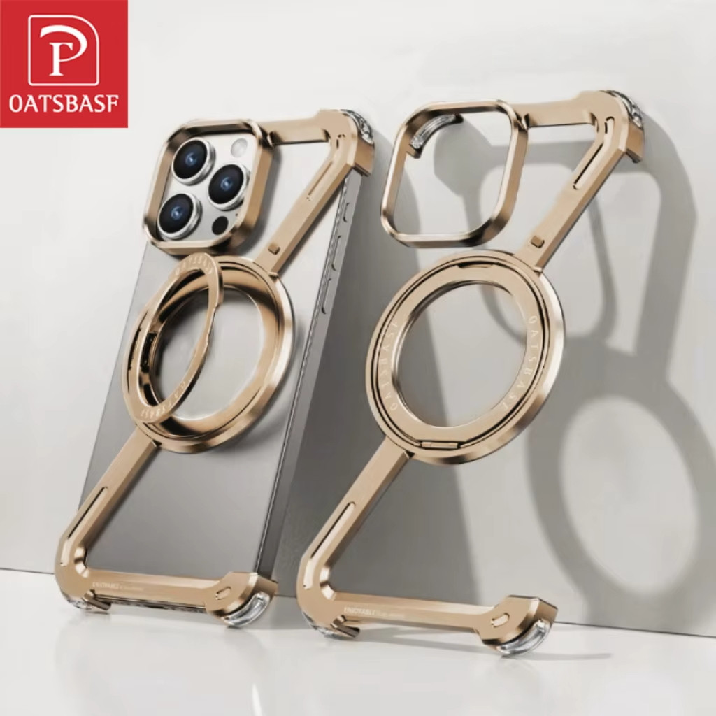 Oatsbasf Z Shape ไร้ขอบแม่เหล็กเคสโทรศัพท์สําหรับ ihone 16 Pro Max/15 Pro Max/12/13/14 Pro Max