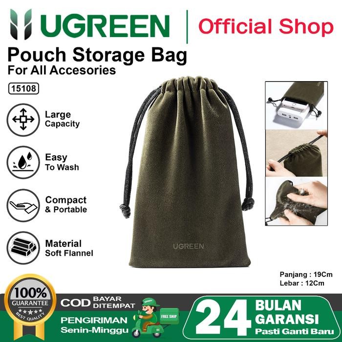 Ugreen Drawstring Pouch Storage Bag Drawstring Bag Powerbank HP