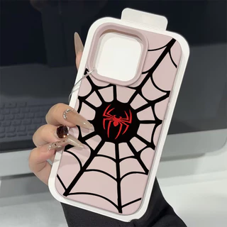 อินเทรนด์เท่การ์ตูนแมงมุมหนังหรูหรานุ่ม เคส IPhone 11 15 12 14 16 13 Pro Max XR 12 Pro XS Max X 7Plus 7 8 16 14 15 Plus
