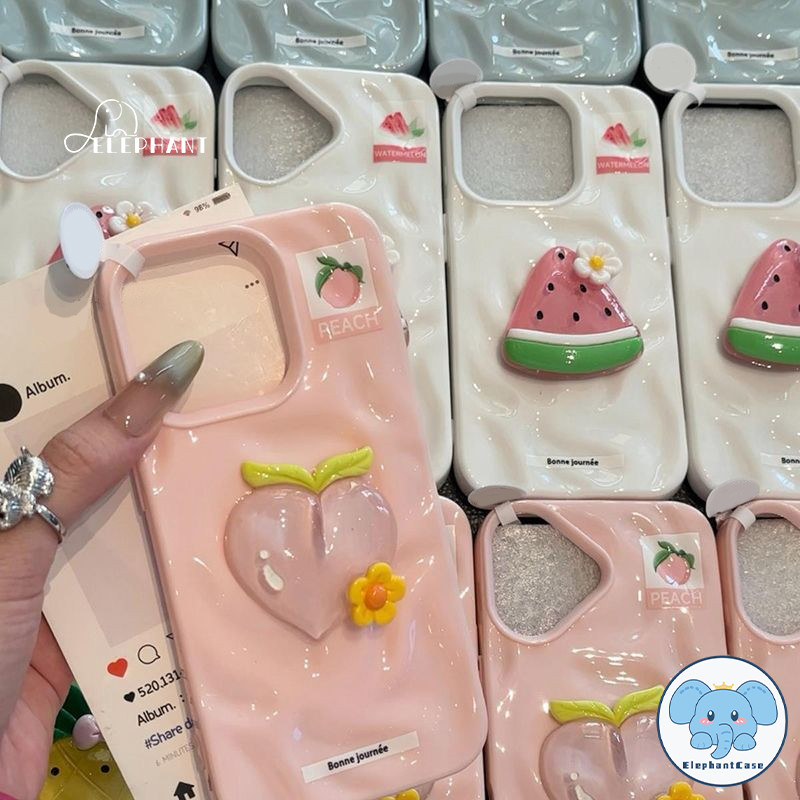 เคสไอโฟน 15 13 สำหรับ IPhone 16Plus 15 11 16 13 14 12 Pro Max 15 14 16 6 6S Plus XR X XS เคสคู่รักผลไม้การ์ตูนน่ารักๆ