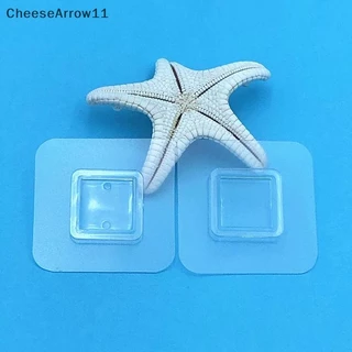 CHE 1 ชิ้น Wall Self กาวตะขอลวดโปร่งใสชั้นวาง Wall Mount สติกเกอร์ด้านข้าง Fixing Patch สําหรับห้องครัวห้องน้ํา Gadget TH