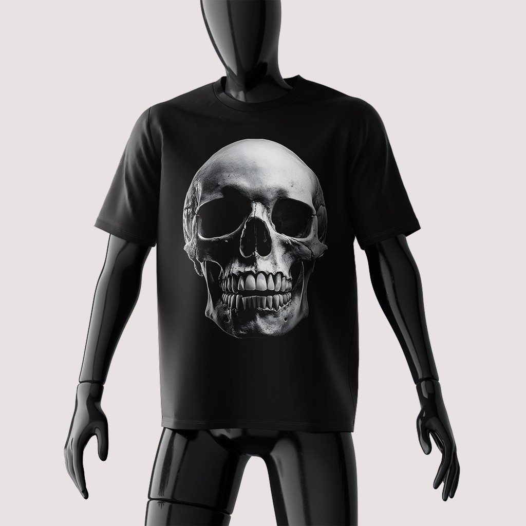 จัดส่ง 24 ชั่วโมง 100% Design 3D Skull 3D V2 - เสื้อยืด Distro Premium ดั้งเดิม 3D Skull 3D V2 - DT0