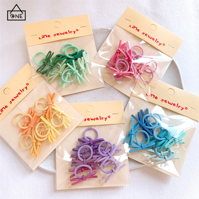 COD❤️ผ้าผูกผมแบบไล่สี โบว์ผูกผม ยางรัดผมแบบยืดหยุ่นสูง นิ้วหัวแม่มือเด็ก-a.one