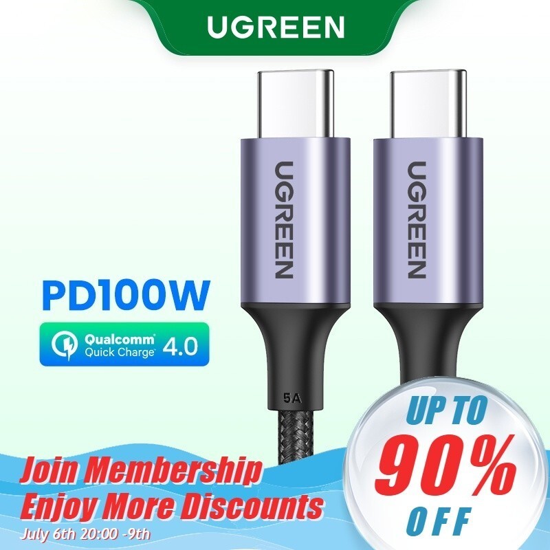 UGREEN สาย USBC ชาร์จเร็ว 100W ใหม่ล่าสุด