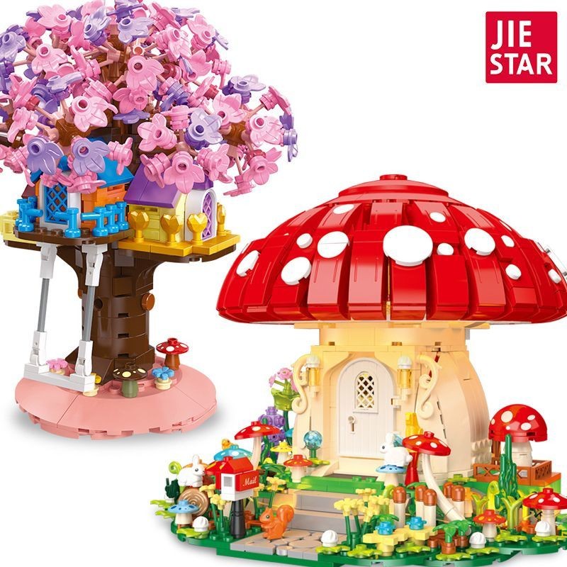 Monchichi hipper Monchichichichi hipper Dream เห็ดบ้านต้นไม้โรแมนติกอาคาร Street View House สาวอาคาร