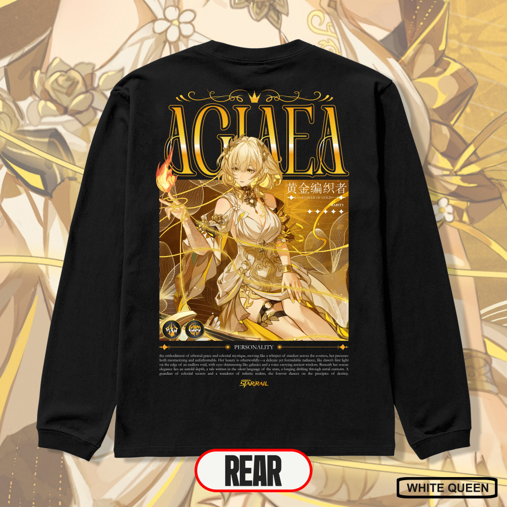 WHITE QUEEN - AGLAEA HONKAI STAR RAIL เสื้อยืดแขนยาว - เสื้อยืด LONG-SLEEVE DISTRO MEN & WOMEN ANIME