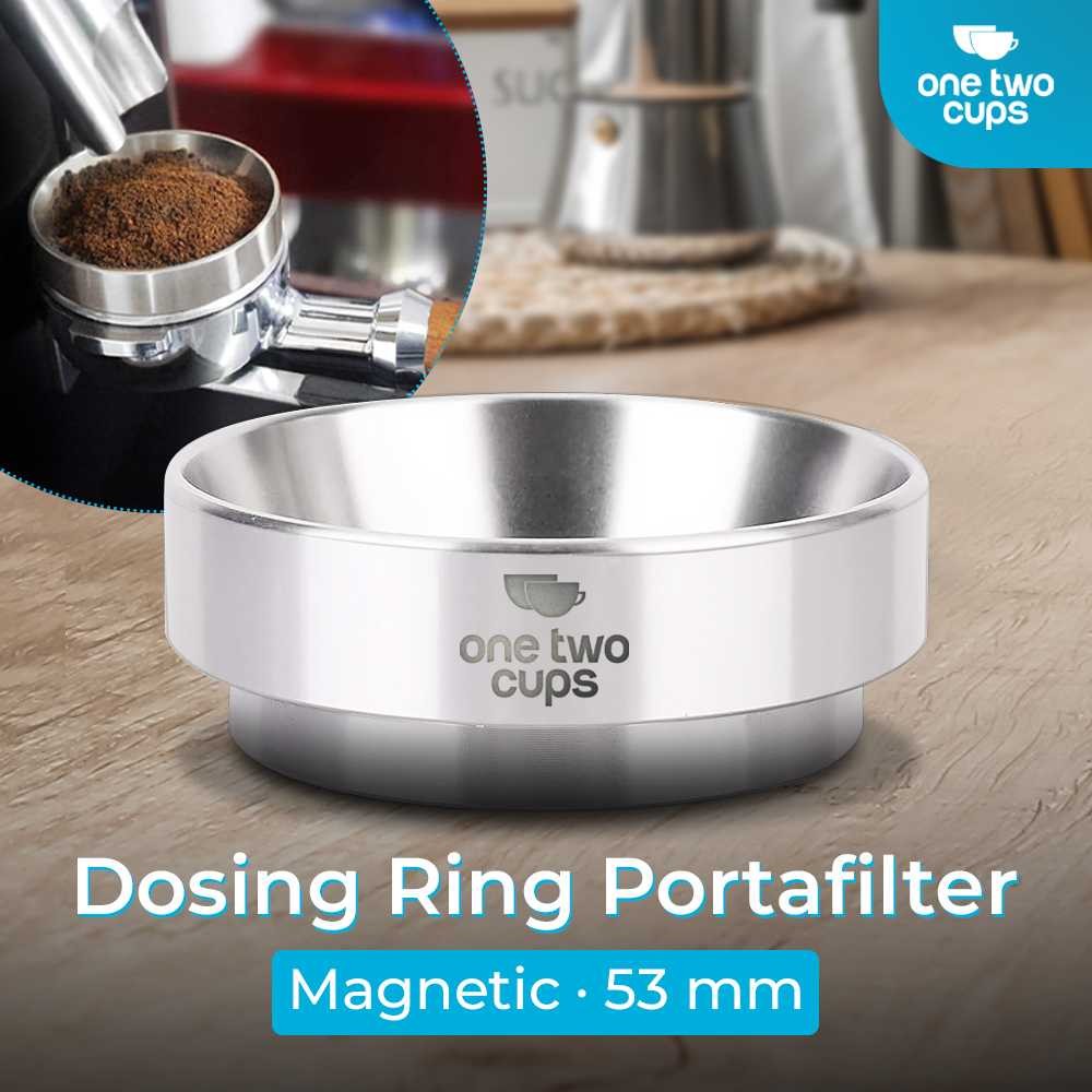 One Two Cups Dosing Ring Portafilter Espresso Machine Magnetic 53mm - YXA044 - Tinari