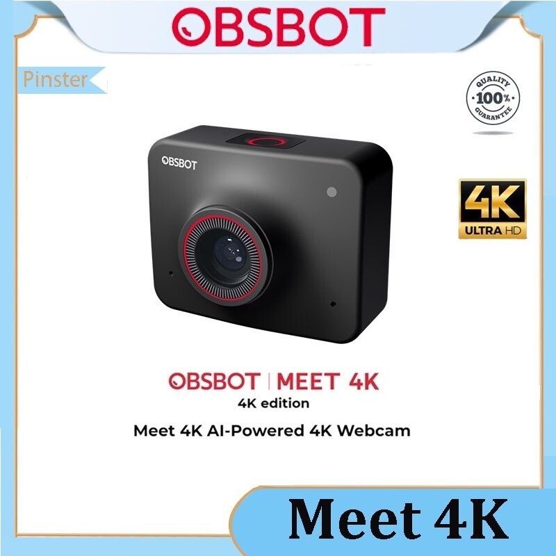OBSBOT Meet 4K AIPowered Virtual พื้นหลัง 4K Edition เว็บแคม One Tap To Privacy