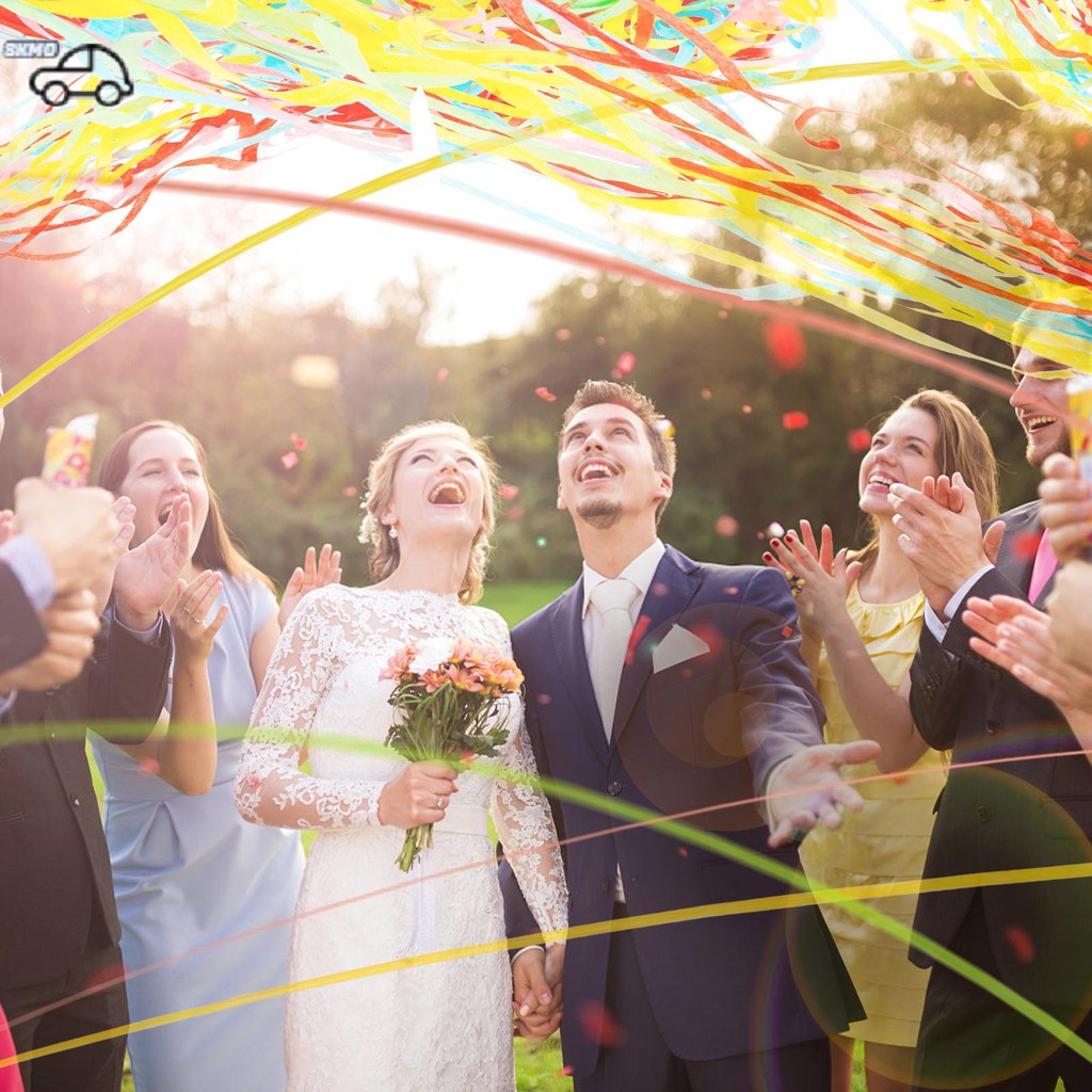 20 ชิ้น Hand Throw Confetti Streamers หลายสี Streamer Poppers ไม่มี Mess Party Poppers สําหรับวันเกิ