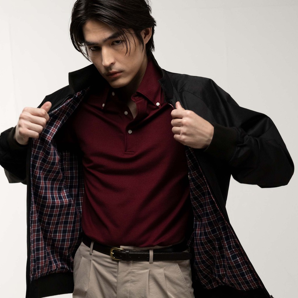 era-won เสื้อแจ็คเก็ต รุ่น Harrington jacket ทรง Regular สี Black