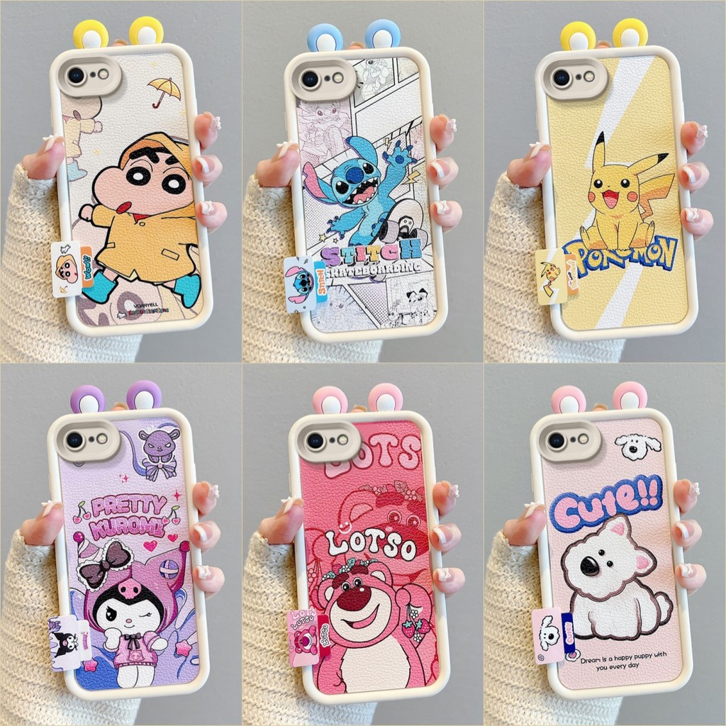 เคส iPhone 6 6S 7 8 6PLUS 6SPLUS 7PLUS 8PLUS SE2 SE3 สติ๊กเกอร์การ์ตูนน่ารักเคสซิลิโคนอ่อนนุ่ม
