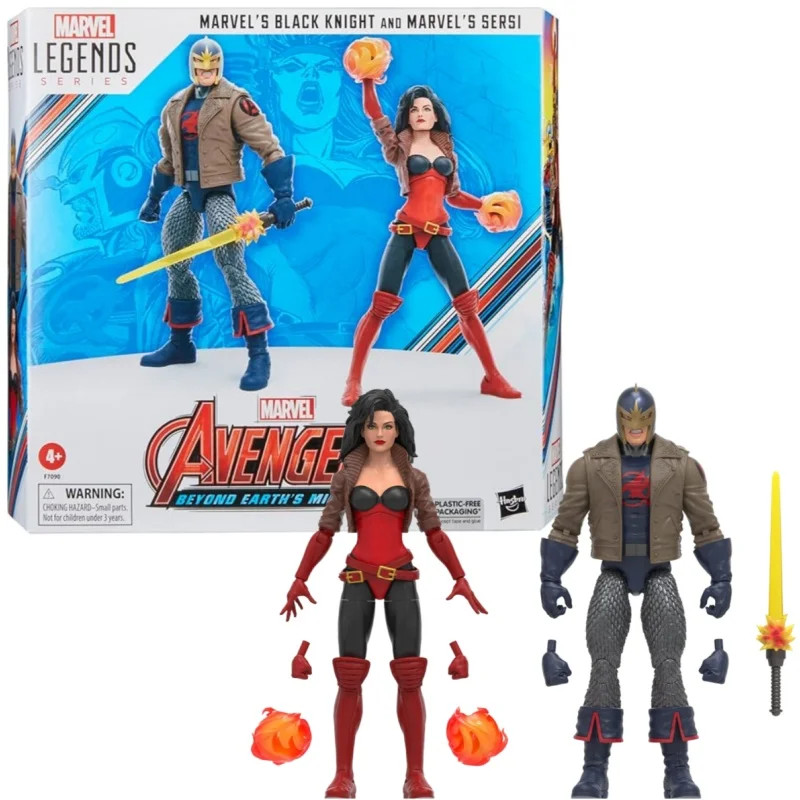 Hasbro Marvel Legends Series The Avengers 60th Anniversary Black Knight Sersi 2-Pack 6-Inch Action F