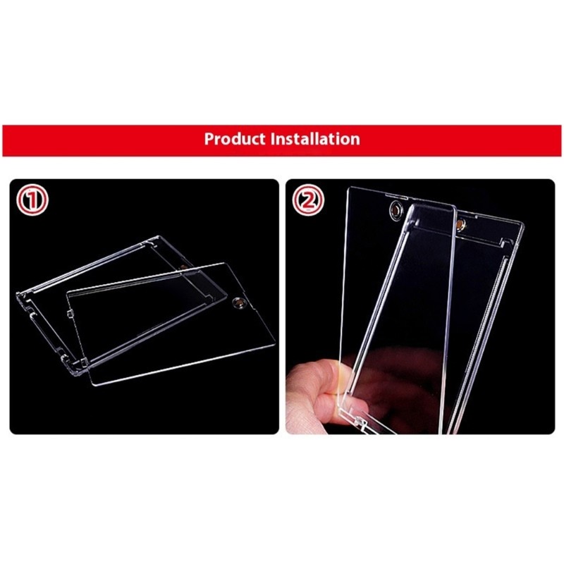 POOP Magnetic Seal Card Protector สําหรับ Clear Viewing Easy Transport Card Display Case