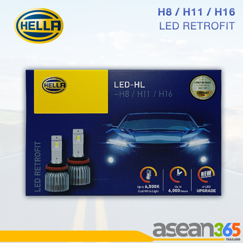 HELLA หลอดไฟรถยนต์ FOG H8/H11/H16 RETROFIT LED | เฮลล่า | LED car bulbs