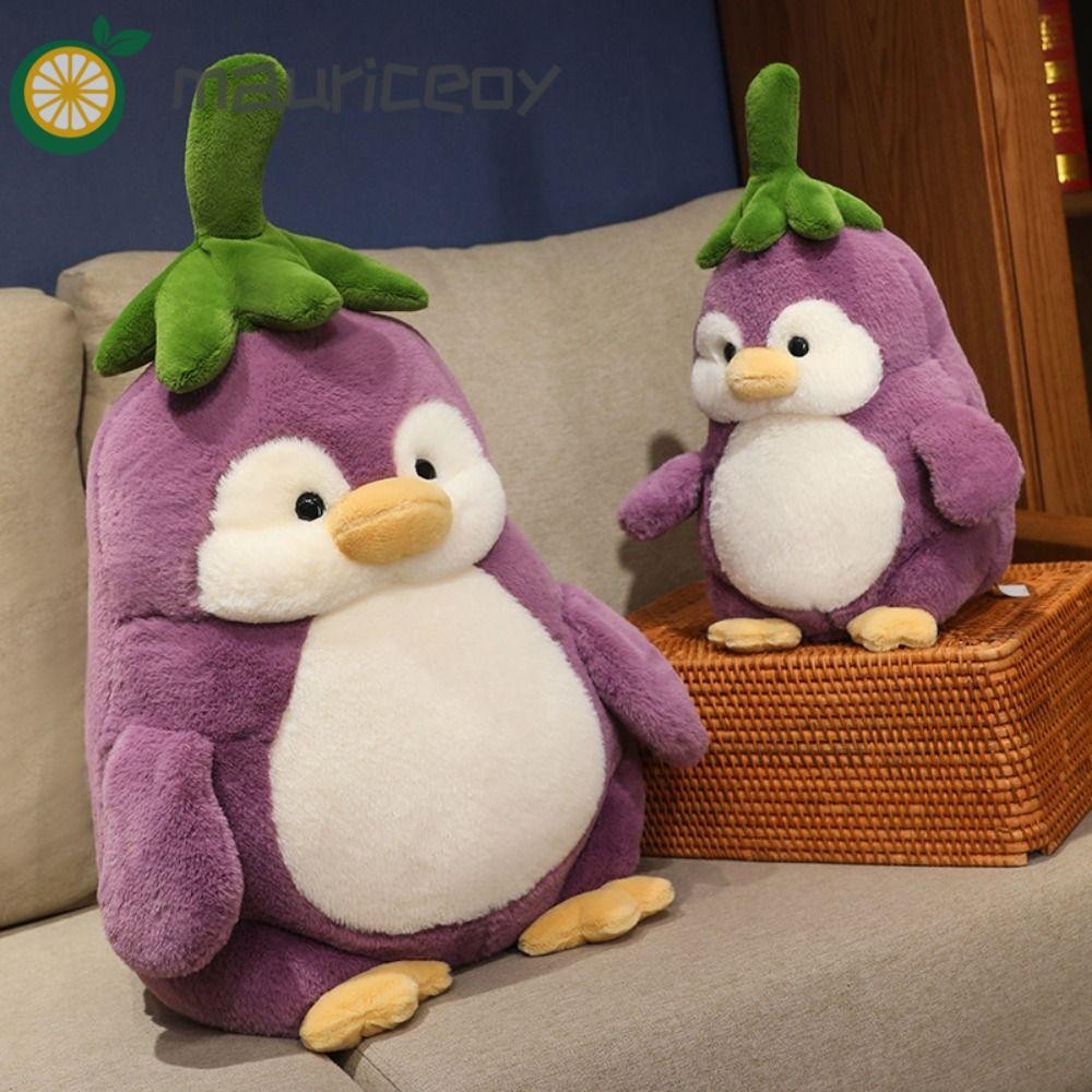 MAURICEOYA Penguin Doll Plush Toy, PP Cotton Soft Eggplant Penguin ตุ๊กตาของเล่น,ของเล่นนอนเด็ก Fluf