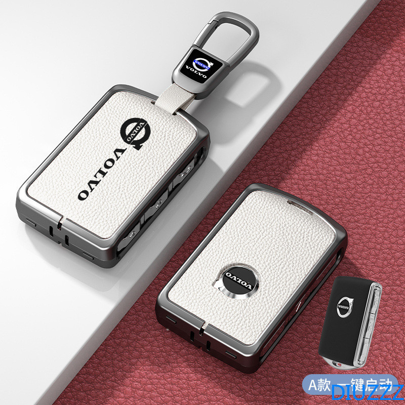 สังกะสีอัลลอยด์ Fob ผู้ถือกุญแจรถสําหรับ Volvo S60 S90 XC40 XC60 XC90 V60 V90 T5 T6 T8 อุปกรณ์ป้องกั