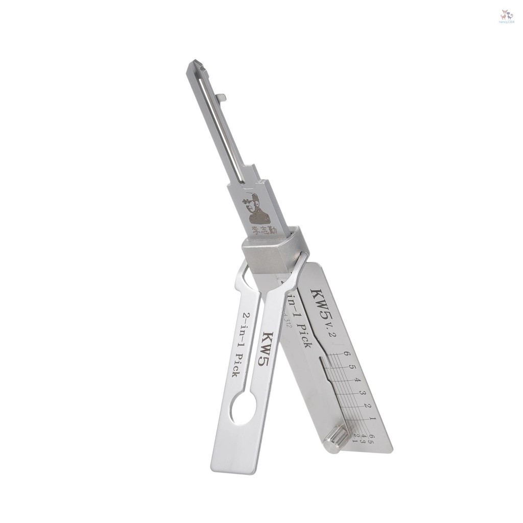 KW5 Lock Key Hook and Pick Set O-Ring Pick-up Kits สแตนเลส 2 In 1 ซ่อมบํารุงรักษาชุดเครื่องมือสําหรั