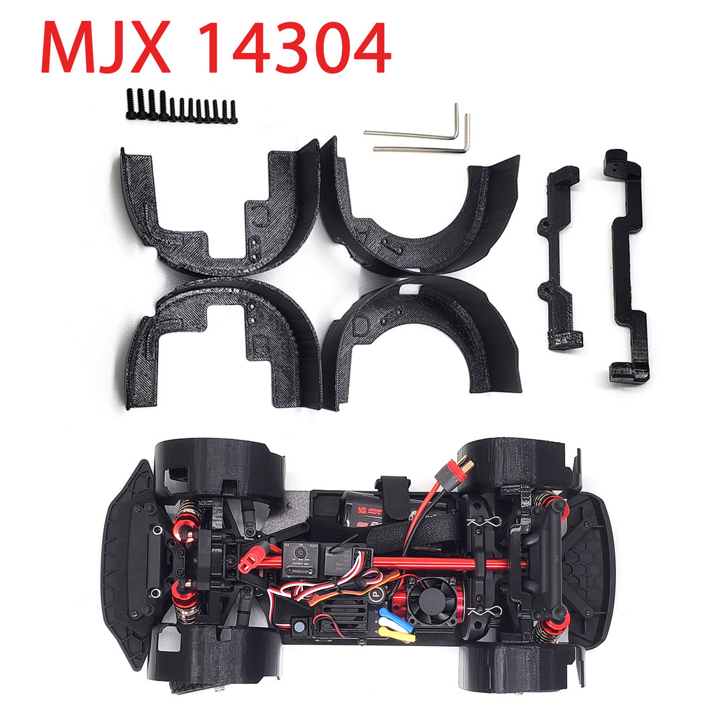 MJX HYPER GO 14304 จําลองด้านหน้าและด้านหลัง Fender ซับในตกแต่งสําหรับ 1/14 Mjx 14304 RC รถ Off-road