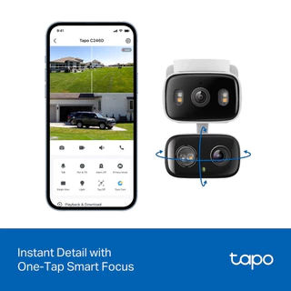 (มีส่งด่วน) TAPO C246D 6MP Indoor/Outdoor Dual Lens Pan/Tilt Security Camera
