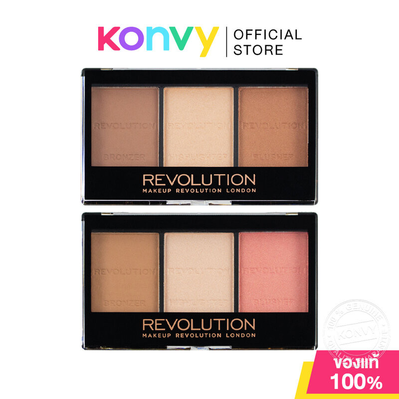 Makeup Revolution Ultra Sculpt & Contour-Ultra 3.6g เมคอัพ รีโวลูชั่น คอนทัวร์พาเลท 3 เฉดสี