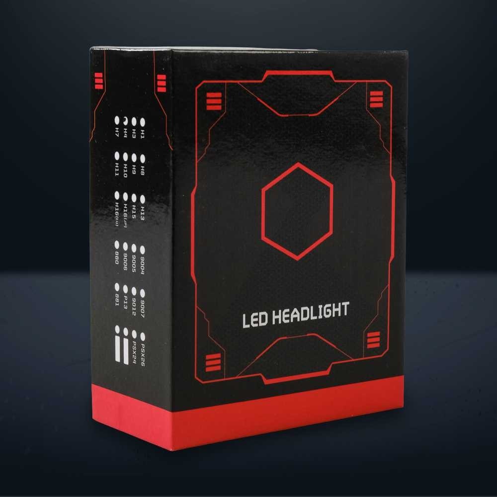 JKMLLCM LED X7 ไฟหน้ารถ LED COB ไฟหน้า H4 Cool White 2 ชิ้น - 75818-4CN