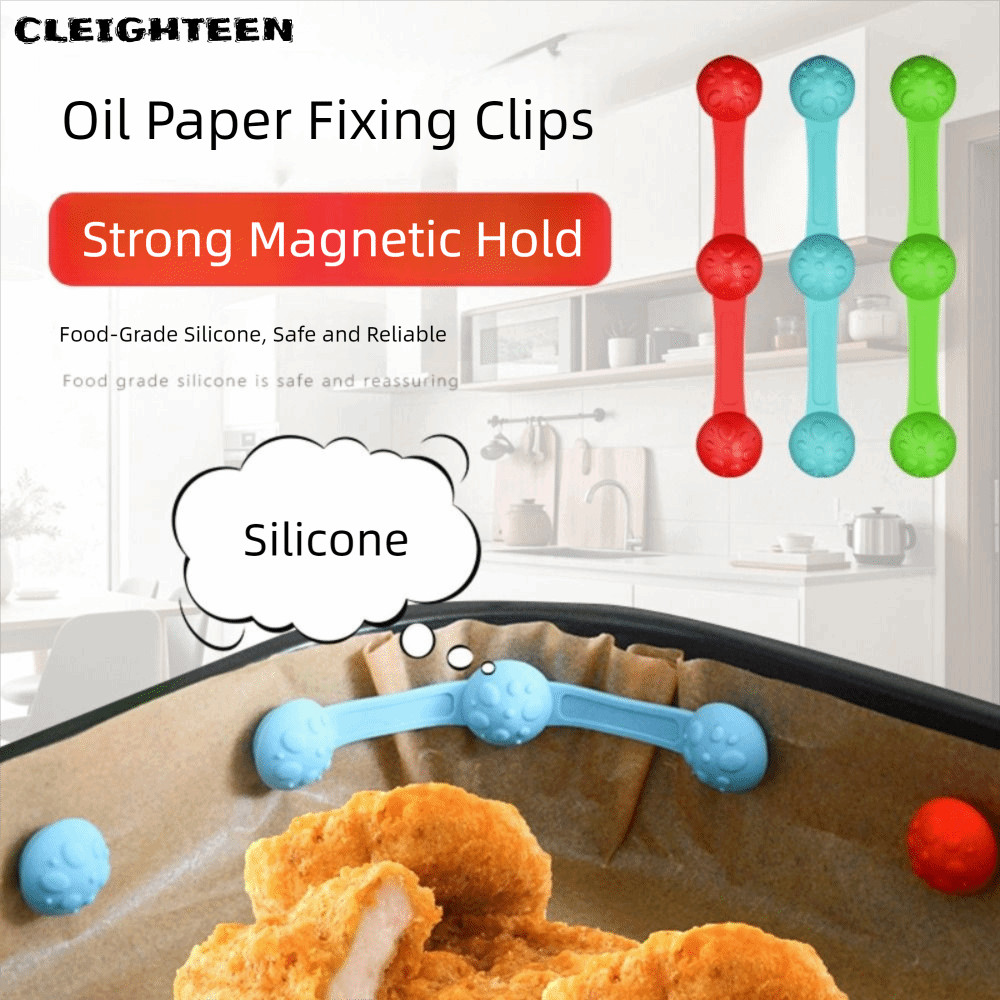 CLEIGHTEEN Air Fryer Magnetic Silicone Buckle, Non-Scratch Design Reusable Magnet Silicone Buckle สํ