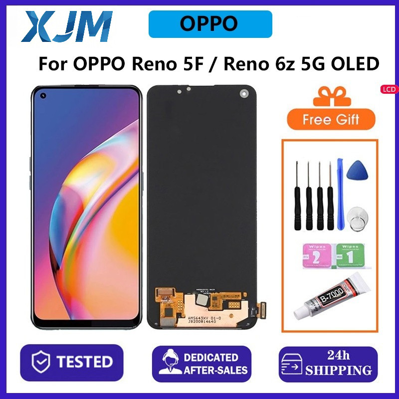 เปลี่ยนหน้าจอ LCD สําหรับ OPPO Reno5F / Reno 6z 5G/A94 4G/A94 5G /7pro/8pro/Reno4se/A95 5G/F19pro /R