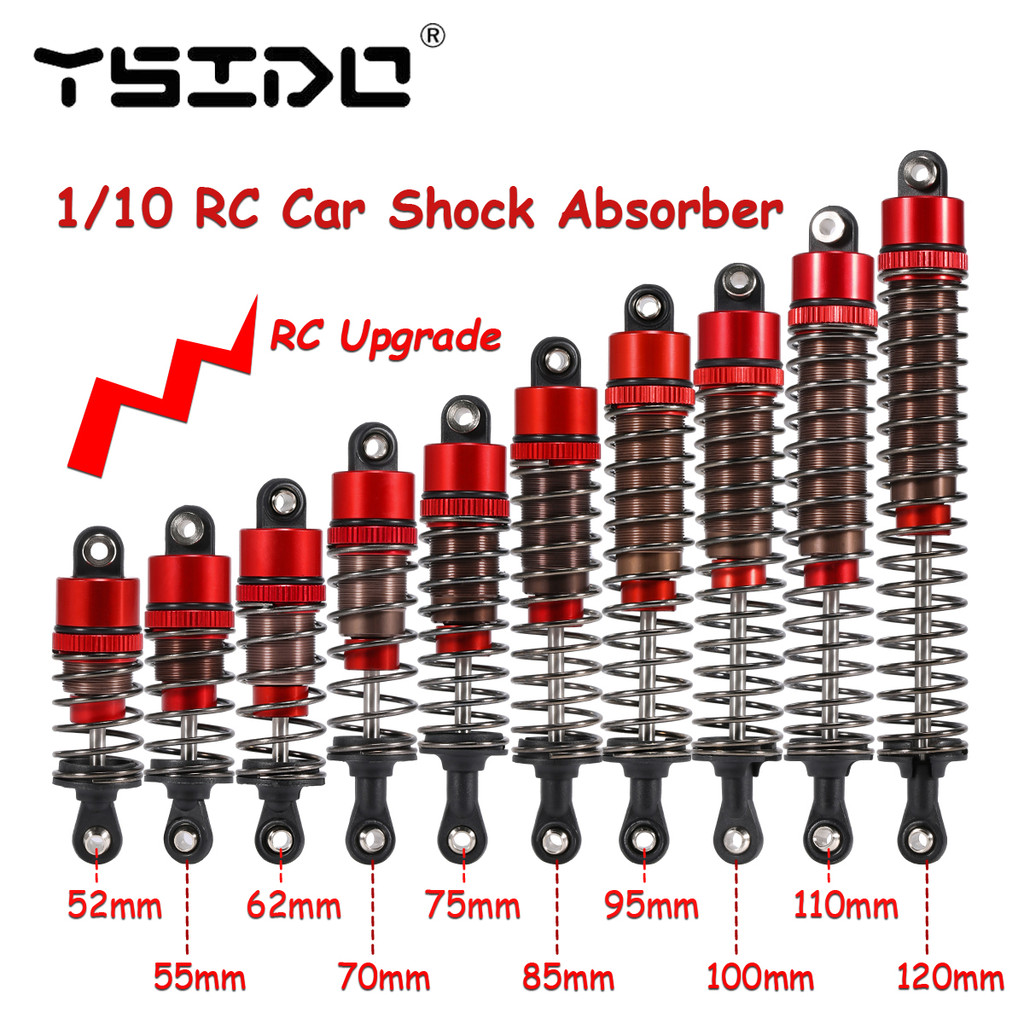 4 ชิ้น 52 มิลลิเมตร-120 มิลลิเมตร RC รถโช้คอัพสําหรับ 1/10 RC รถบรรทุกมอนสเตอร์ Buggy Truggy On-Road Touring Drift รถ LC Racing อะไหล่อัพเกรด