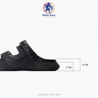 Hello Pony รุ่น MHM4010 รองเท้าแตะรัดส้น ทรงมินิมอล เปิดปลายเท้า รองเท้าแบบสวม สายคาดคู่ แฟชั่น พื้นนุ่ม กันลื่น EVA