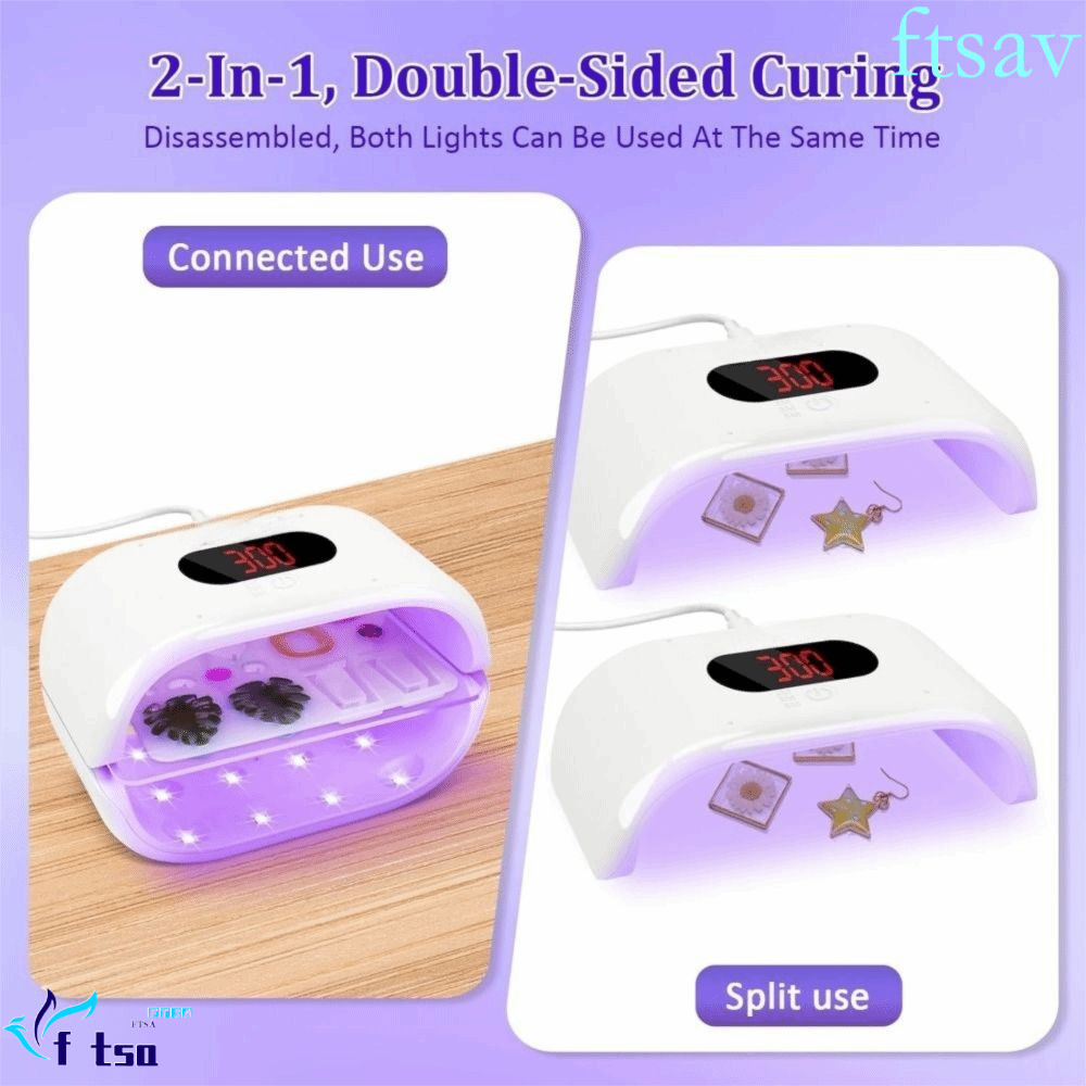 SWIFTSAVER ไฟ UV สําหรับเรซิน, การบ่มเรซินพลังงาน 36W สองด้าน|Compact 3-Speed Timer Digital Display 24 LED Bead 2 in1 Fast Curing Lamp Jewellery Making – โปรปัง