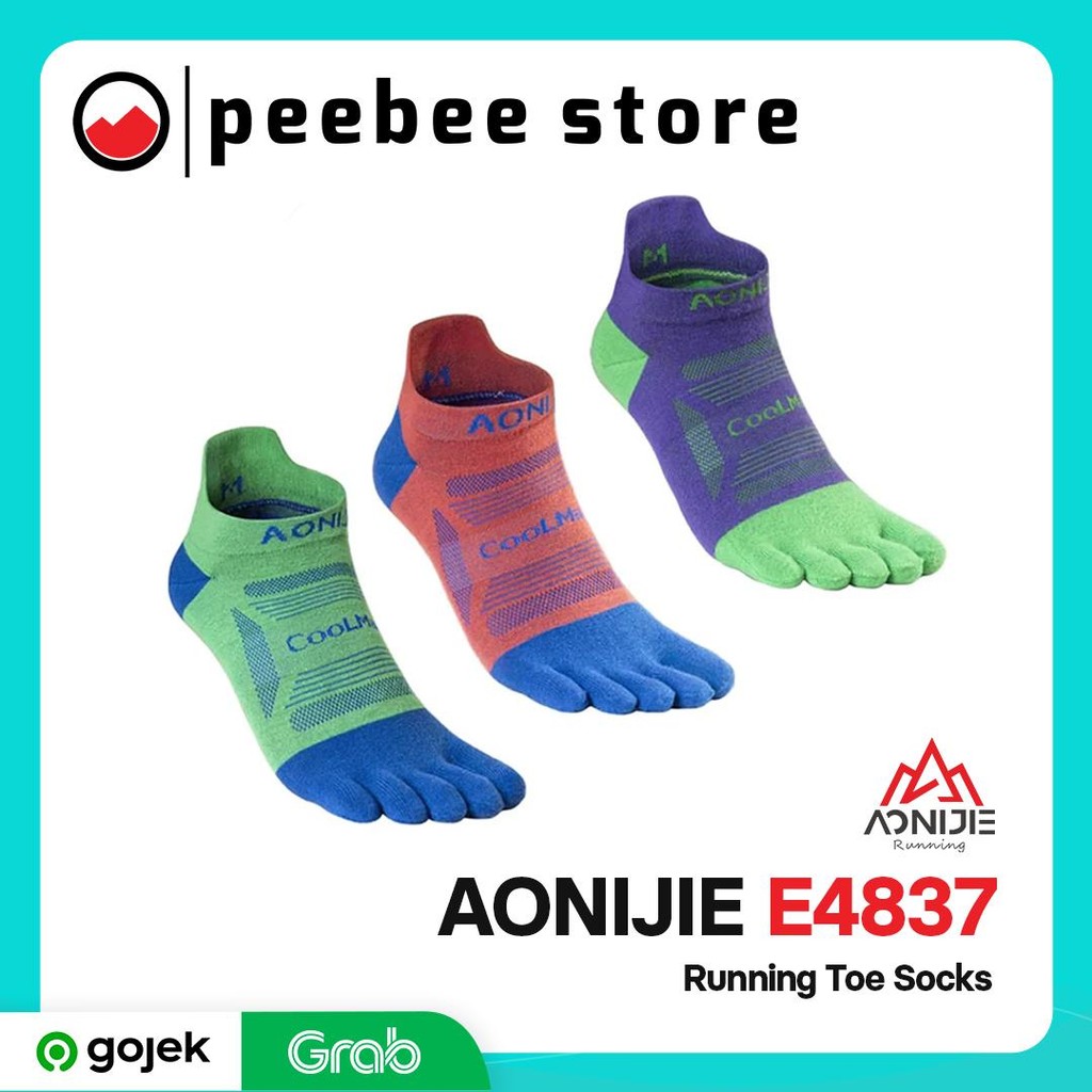 Aonijie E4837 ถุงเท้านิ้วเท้าวิ่ง 3 PAIR - ถุงเท้านิ้วเท้าวิ่งจักรยานกีฬา