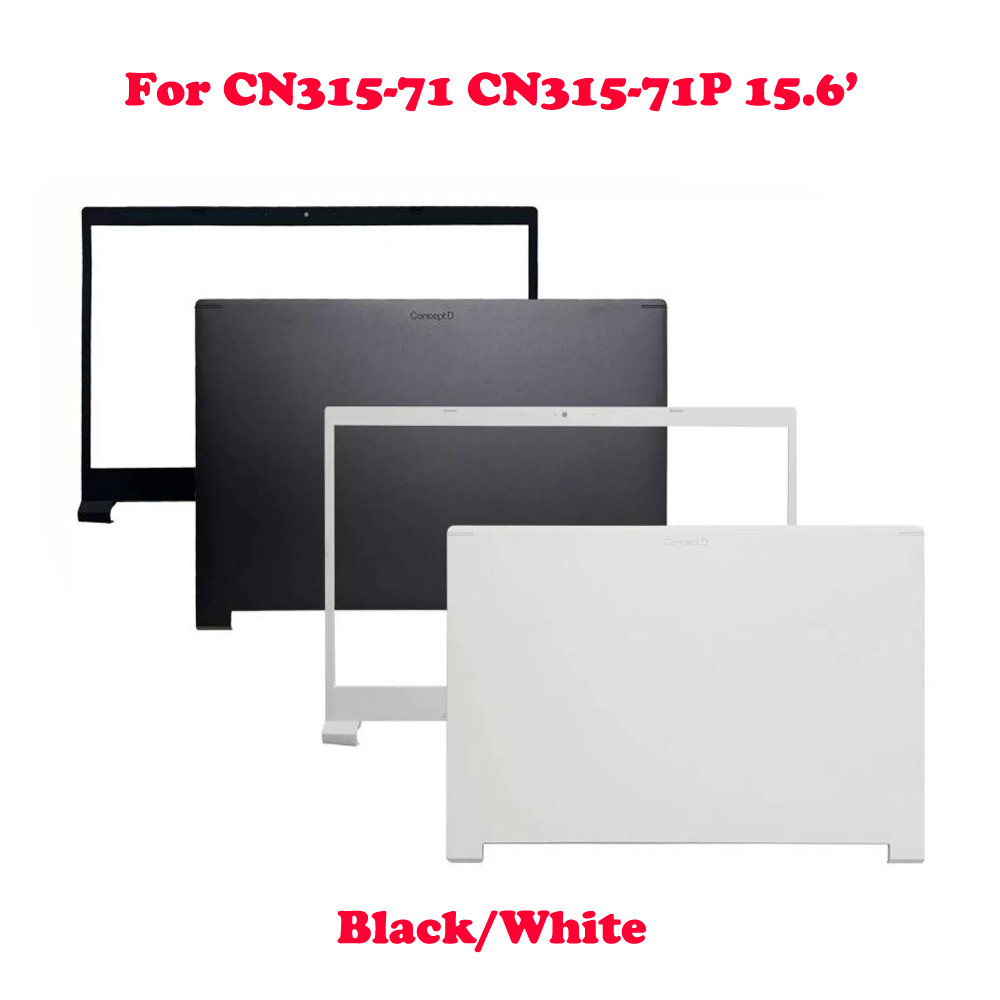 สีขาวสีดําฝาครอบด้านบนด้านหน้า Bezel PalmRest ด้านล่างสําหรับ ACER ConceptD 3 Pro CN315-71 CN315-71P