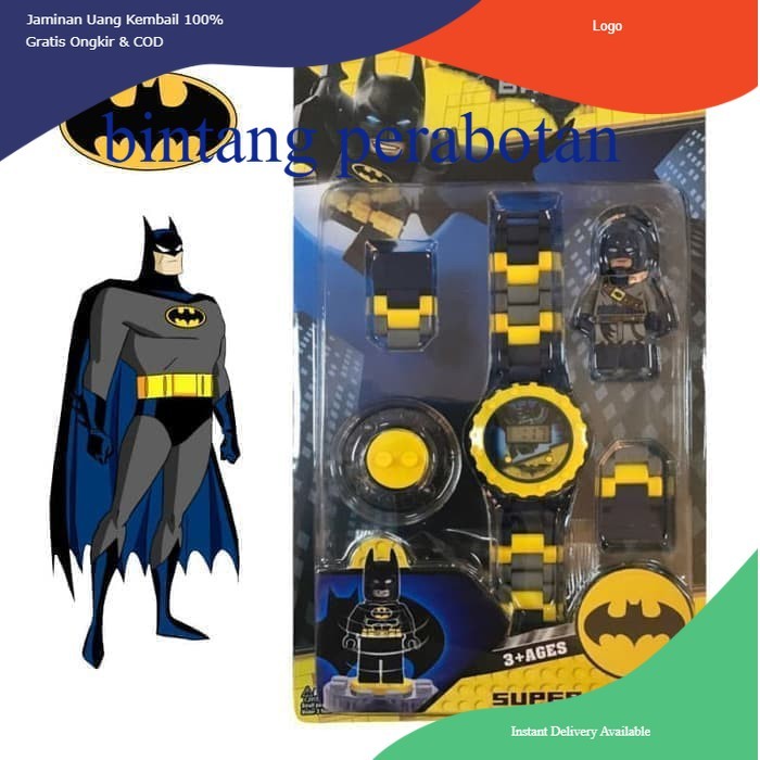 BP Lego Batman Boys Watch เลโก้แบทแมนและตัวละครซูเปอร์ฮีโร่อื่นๆสําหรับเด็กผู้ชาย