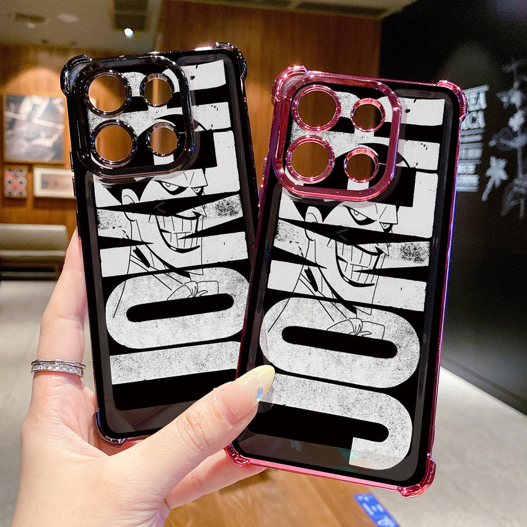 สําหรับ POCO X6 C65 X5 5G M6 Pro 4G Joker Clear Plating Case Anti Drop Cover