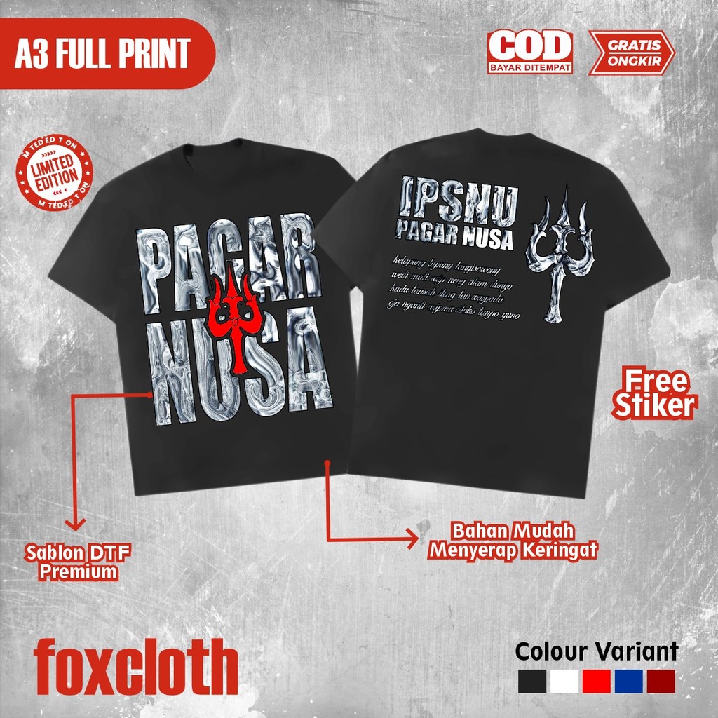 PAGAR NUSA IPSNU PAGAR NUSA เสื้อยืด LATEST PAGAR NUSA - เสื้อยืดออกแบบ T-SHIRT - SIMPLE PAGAR NUSA 