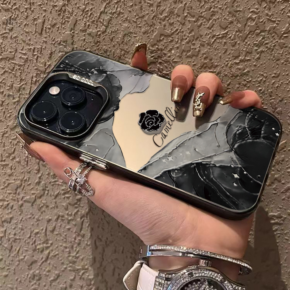 IMD เคส OPPO A5 Pro A3X A60 A79 A17 A16 A18 A15 A57 A54 A78 A5s A58 A53 A12 A38 A77 5G เคสกันกระแทกฝาหลังชุบเงินหรูหรา - รูปที่ 2