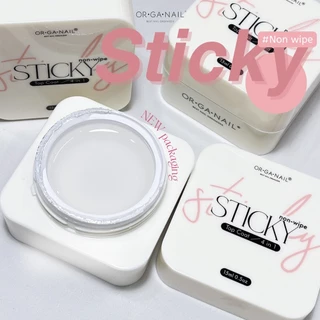 ORGANAIL Sticky Top Coat 4in1 ท็อปเนื้อหนาไม่ต้องเช็ดความเหนียว l ฮาร์ดเจล เจลติดอะไหล่ กระปุกชมพู