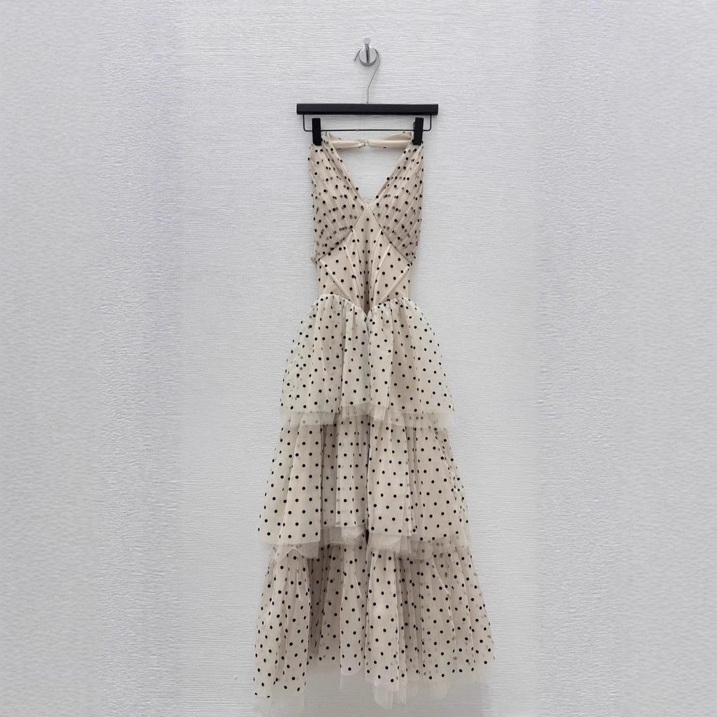 Sovintage 25 ชุดเดรสลูกไม้ลายจุดฤดูร้อนฤดูใบไม้ผลิ