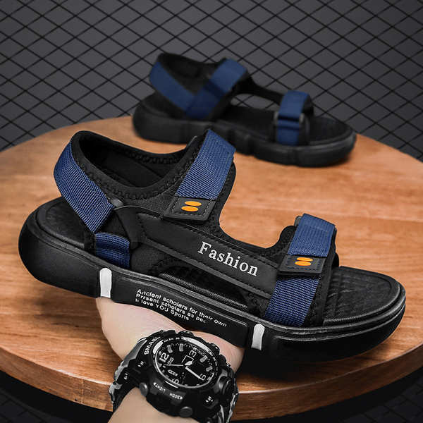 รองเท้าแตะทูโทน keto รองเท้า รองเท้าแตะผู้ชายรองเท้าชายหาดแบบใช้คู่กันลื่นสวมใส่ด้านนอกแบบใหม่ฤดูร้อ