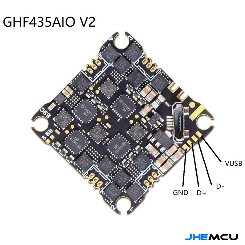 JHEMCU GHF435AIO V2 20A FPV Quadcopter F435 2-4S AIO flight controller ELRS 2.4G สําหรับ Drone