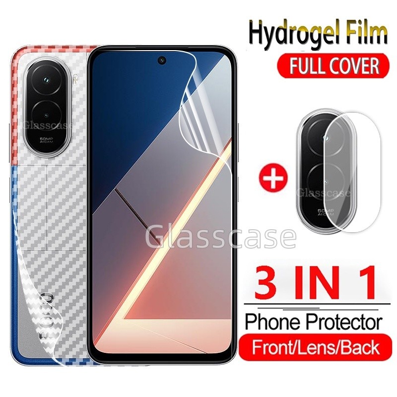 3 In 1 ด้านหน้ากลับ Soft Hydrogel ฟิล์มสําหรับ Xiaomi POCO M7 M 7 Pro M7Pro M7Plus POCOM7 Pro POCOM7