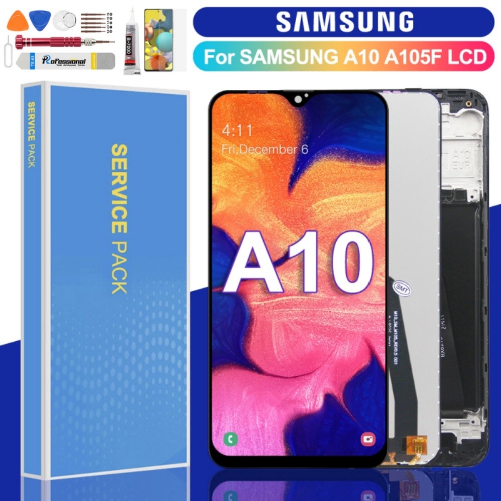 สําหรับ Samsung Galaxy A10 A105 A105F SM-A105F จอแสดงผล LCD Screen Digitizer Assembly เปลี่ยน Samsun