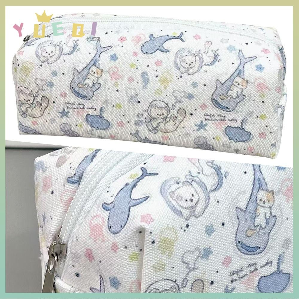 หยูฉี กระเป๋าใส่ปากกา,กระเป๋าใส่เครื่องเขียนความจุขนาดใหญ่มัลติฟังก์ชั่น,กล่องใส่ปากกาของขวัญปลาวาฬคุณภาพสูงสําหรับนักเรียน