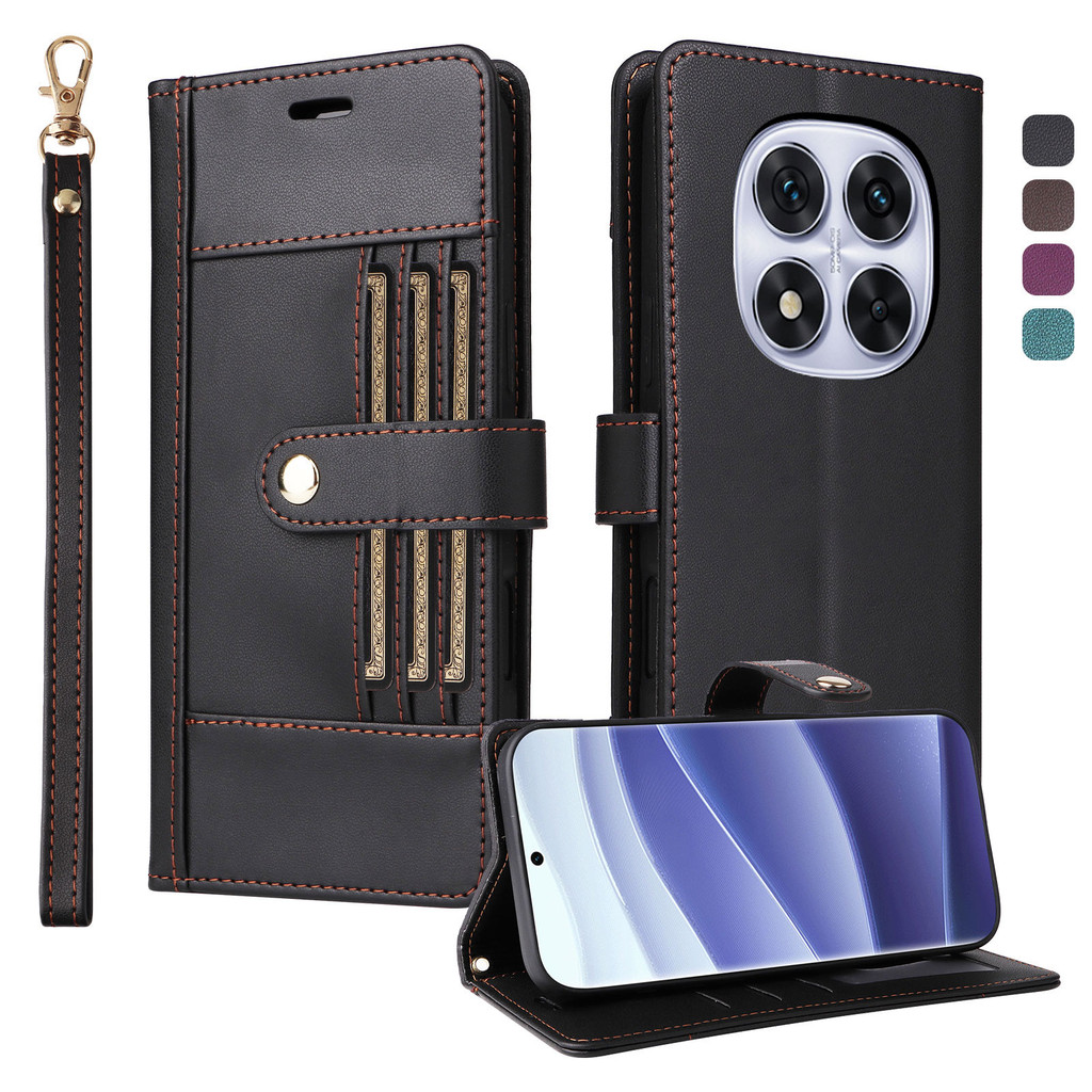 กระเป๋าสตางค์หนังเคสโทรศัพท์สําหรับ Xiaomi 15T 14T 13T Pro Poco X7 X6 M7 F7 F6 Pro C75 C71 C65 Flip 